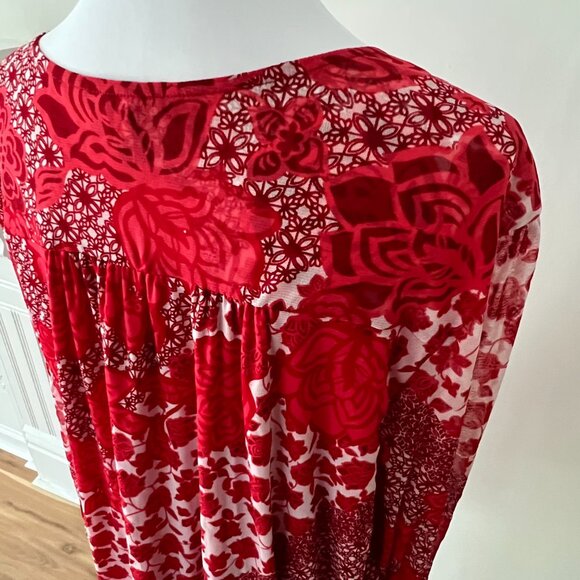 I.N.C International Concepts 3X Top Plus blouse Long Sleeve Fall boho shirt Bell - Picture 8 of 17